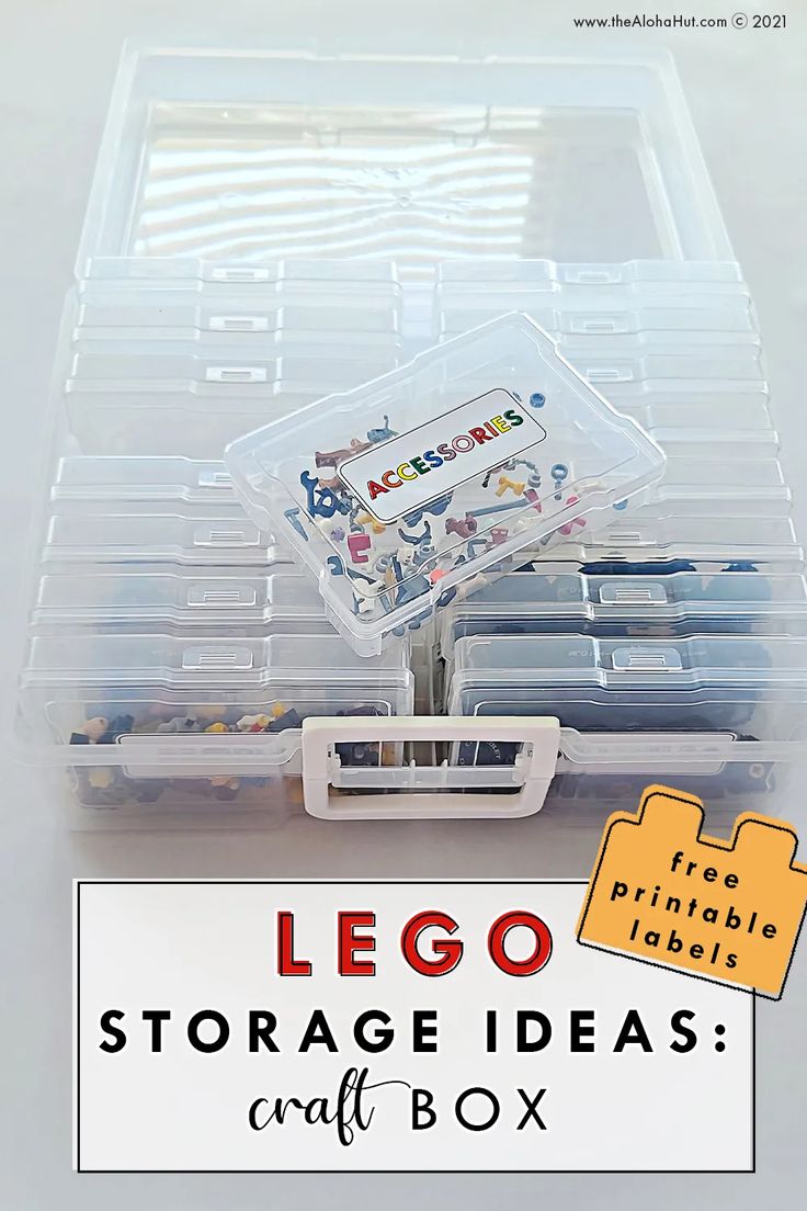 the lego storage ideas craft box is packed with plastic containers