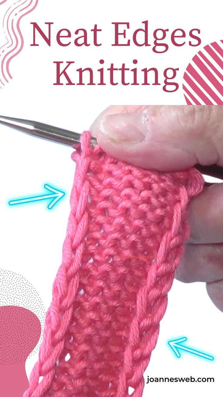 knitting tips, knitting neat edge, how to knit neat edges, knitting video, knitting tutorial How Do You Knit, Garter Stitch Scarf, Knitted Flower Pattern, Handknit Design, Knitting Hacks, Knit Edge, Knitted Flowers, Crochet Videos Tutorials, Knitting Videos