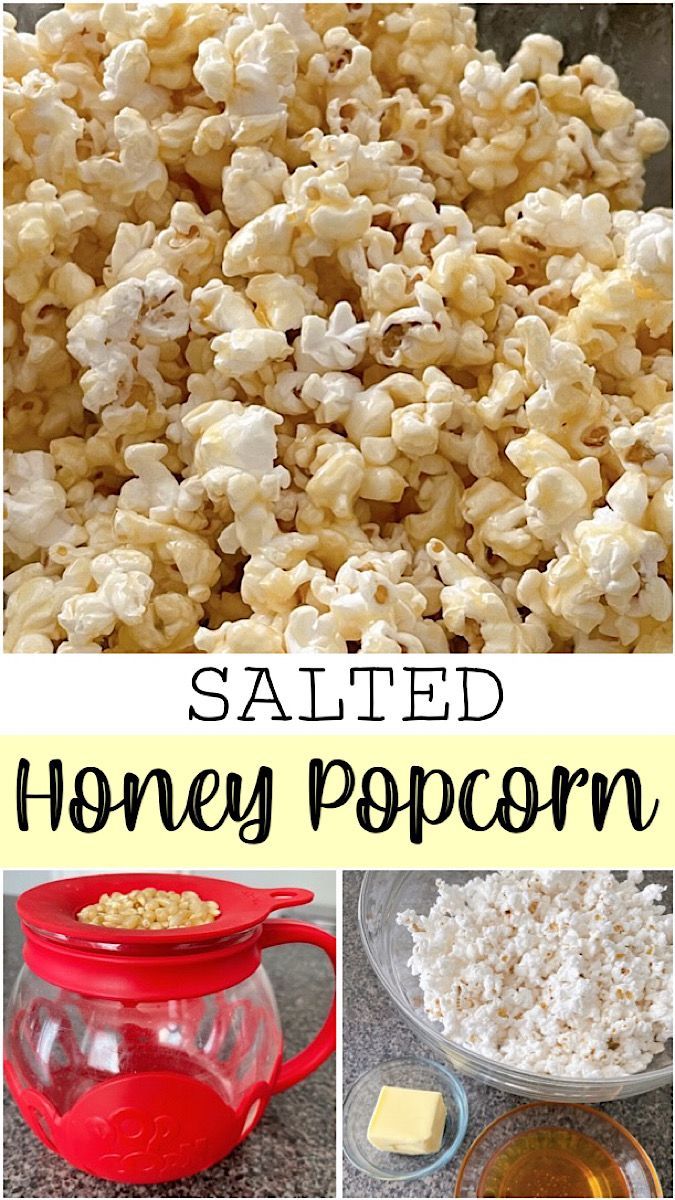 salted honey popcorn is an easy snack for the kids to make and enjoy with