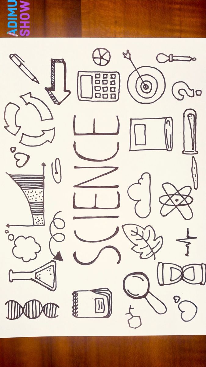 Science cover page design ideas Drawing Ideas For Science, Science Note Book Cover Ideas, Science Assignment Decoration Ideas, Project Cover Page Science, Coverpage Ideas Science, Design For Portfolio In School Science, Science Folder Design Ideas, Science Title Ideas, Science Projects Cover Page Ideas