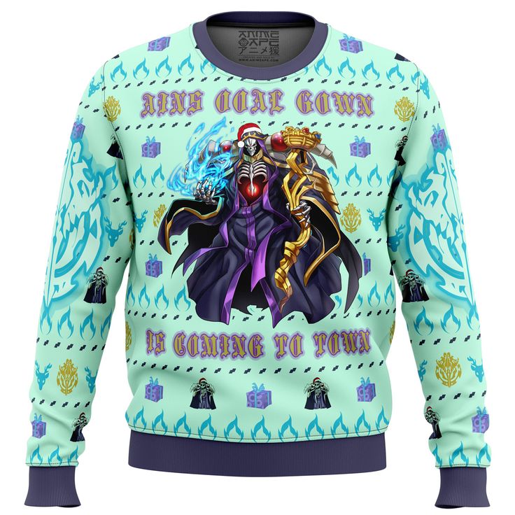 The name may suggest that will be a gift you’d rather spend this season away from your loved ones, but you can’t deny that the Christmas Sweater is the ideal Christmas. It’s the perfect gifts. It’s no surprise that you wants to keep it all to himself! One thing you are willing to share though [...] Overlord Ainz Ooal Gown, Overlord Ainz, Ainz Ooal Gown, Anime Christmas, Unique Sweaters, Christmas Sweater Men, Before Midnight, Sweater Gift, Knit Sweatshirt