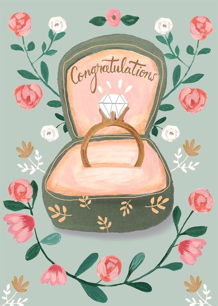 an illustration of a ring with congratulations written on it