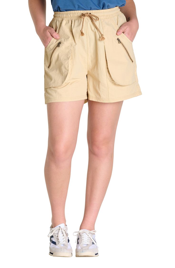 Adventure from trail to river and back in these lightweight shorts with a water-shedding finish and roomy pockets to stash all your hiking treats. Elastic/drawstring waist Front slant bellows and zip pockets; back hook-and-loop flap-patch pocket with drainage grommets PFC-free durable water-repellent (DWR) finish 100% recycled nylon Machine wash, tumble dry Imported PFC-free, durable water-repellent coating is free of per- and poly-fluorinated chemicals, some of which can be harmful to the envir Travel Bottoms With Built-in Shorts And Relaxed Fit, Utility Bottoms With Functional Drawstring For Outdoor Activities, Utility Bottoms With Functional Drawstring For Outdoor, Summer Shorts For Outdoor Activities With Pockets, Summer Outdoor Bottoms With Pockets, Summer Outdoor Bottoms With Side Pockets, Bottoms With Pockets For Summer Outdoor Activities, Summer Cargo Shorts With Side Pockets For Outdoor Activities, Summer Shorts With Pockets For Outdoor Activities