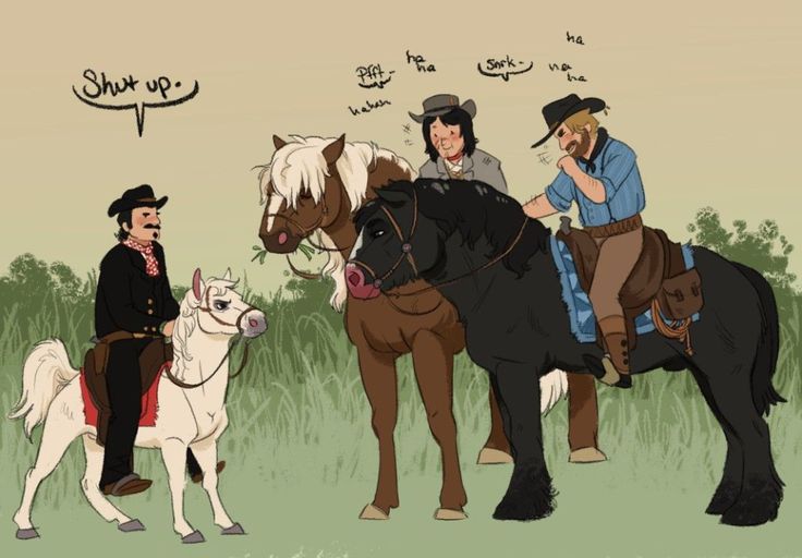 three people are riding horses and one is talking on the phone while another man looks at them