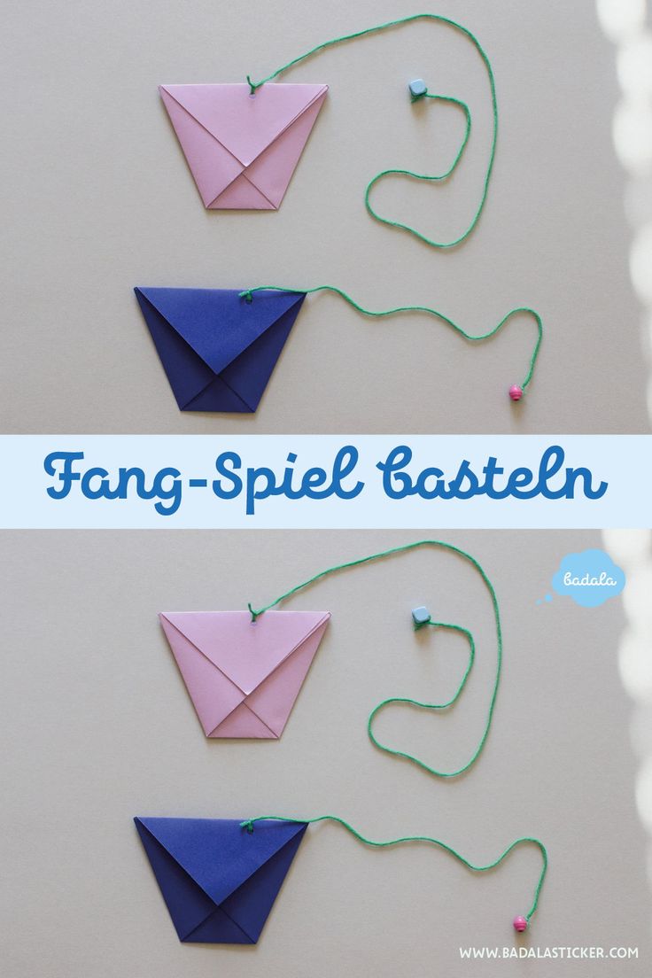 an origami paper boat is shown with the words tang - spiel bastelh