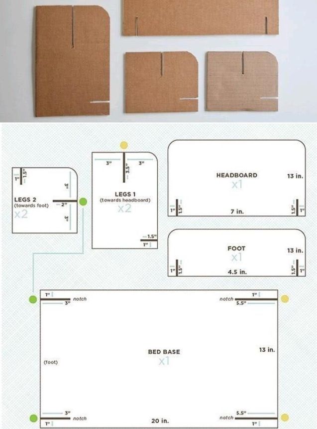 the instructions for how to make a diy bed frame with cardboard sheets and pegs