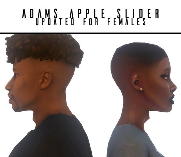 ADAMS APPLE SLIDER: UPDATED | hi-land on Patreon Adams Apple, Sims 4 Family, Sims 4 Body Mods, Free Sims, Sims 4 Mm, Sims Four, Best Sims, Sims 4 Cc Finds, One Hair