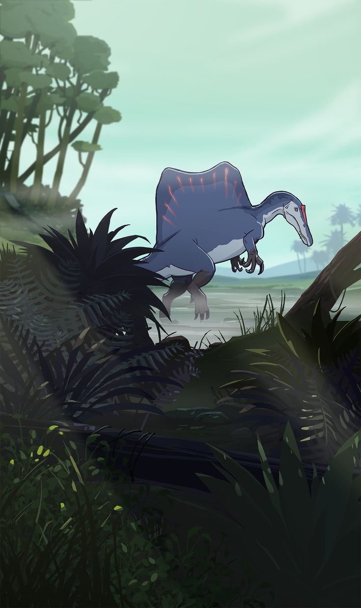 an image of a dinosaur in the jungle