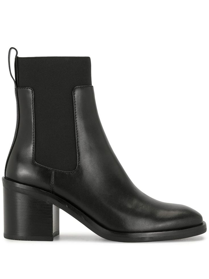 Heeled Chelsea Boots Outfit, Chelsea Boots Outfit, Elastic Boots, Black Leather Chelsea Boots, Philip Lim, Heeled Chelsea Boots, Botas Chelsea, Chelsea Boots Women, Black Chelsea Boots