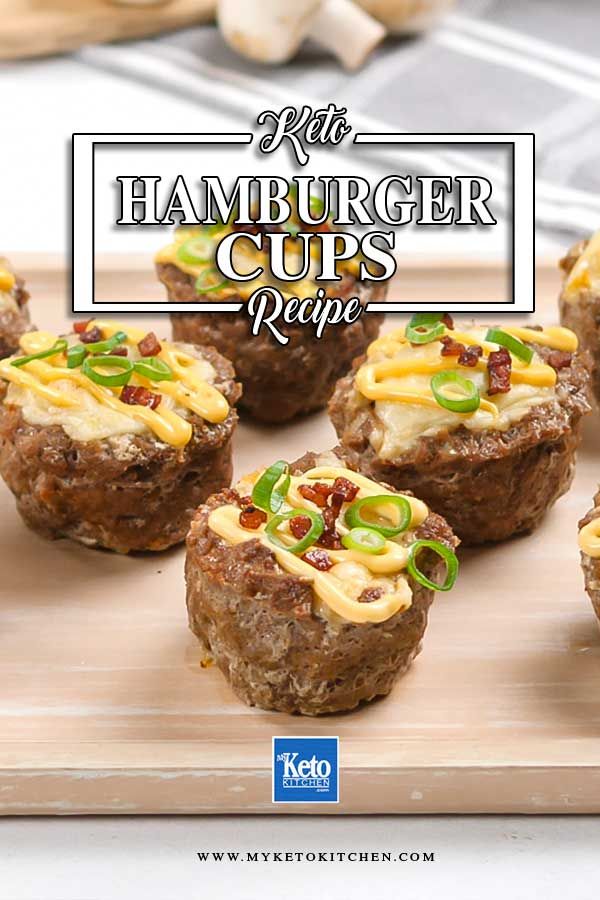 the hamburger cups recipe has been made with beef, cheese and green onions on top