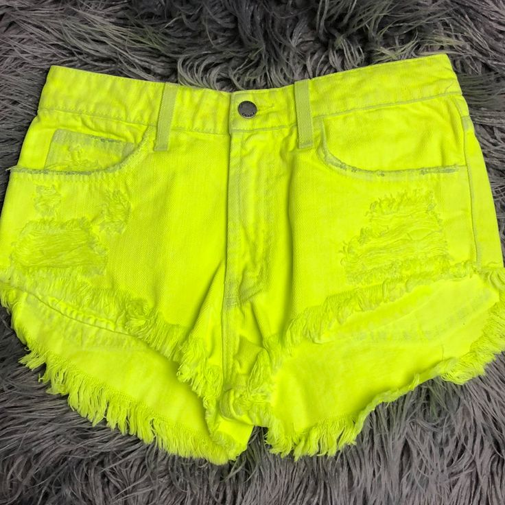 New Without Tags, Perfect Condition, Never Worn Tennis Ball Color Glow In Uv Light! Neon Yellow Sporty Shorts For Summer, Lime Green Gym Shorts, Yellow Drawstring Shorts, Neon Yellow Shorts, Yellow Moisture-wicking Shorts, Tennis Ball, Neon Yellow, Cute Summer Outfits, Jean Shorts