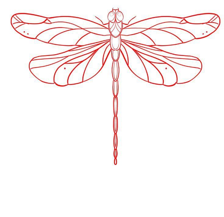 a red dragonfly sitting on top of a white surface