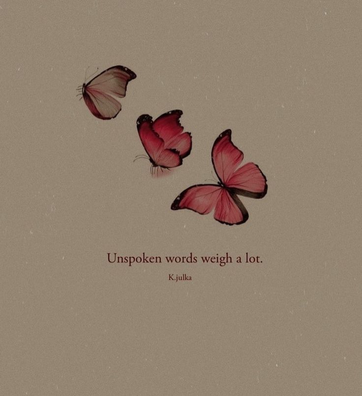 two pink butterflies flying next to each other on a beige background with an inspirational quote