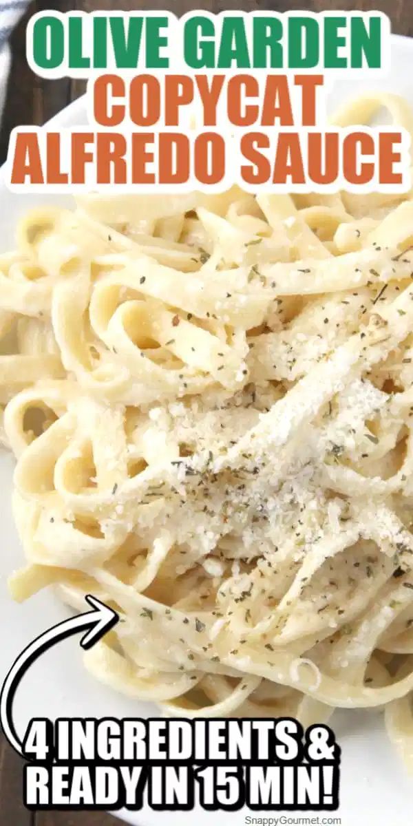 an advertisement for olive garden's copycat alfredo sauce