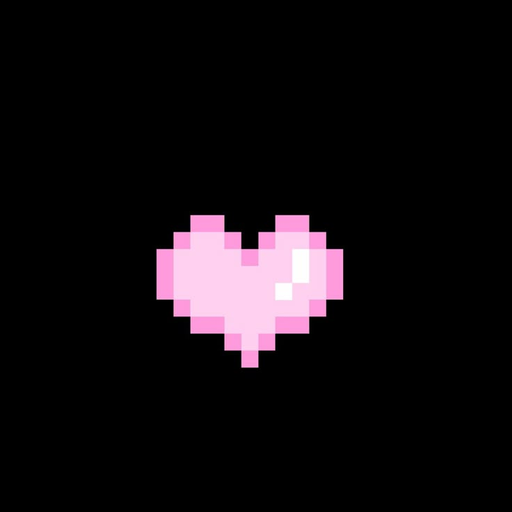 a pixel heart on a black background