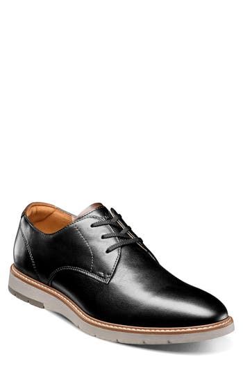 A plain toe and streamlined silhouette lend timeless sophistication to a rich leather derby grounded by a cushioned footbed and flexible rubber sole. Lace-up style Cushioned footbed Leather upper/textile lining/rubber sole Imported Business Derby Shoes With Textured Sole, Classic Dress Shoes With Textured Sole, Formal Oxfords With Ortholite Insole And Moc Toe, Classic Formal Dress Shoes With Ortholite Insole, Semi-formal Oxfords With Textured Sole And Plain Toe, Semi-formal Plain Toe Oxfords With Leather Footbed, Elegant Oxfords For Business Casual, Semi-formal Textured Sole Plain Toe Oxfords, Semi-formal Plain Toe Oxfords With Textured Sole