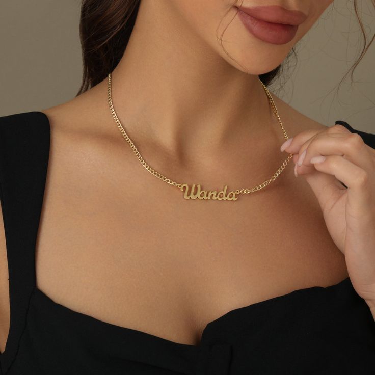 Personalize your own necklace with your name, or surprise them with a customized gift. 18k Gold Chain, Custom Name Necklace, Rose Gold Metal, Cuban Chain, Precious Jewelry, Gold Plated Chains, Personalized Necklace, Gold Plated Silver, Stainless Steel Chain