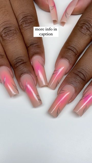 Pink Airbrush Nails, Airbrush Nail, Airbrush Nail Art, Madam Glam, Airbrush Nails, Cute Nail, I Accidentally, Kawaii Nails, Neon Nails