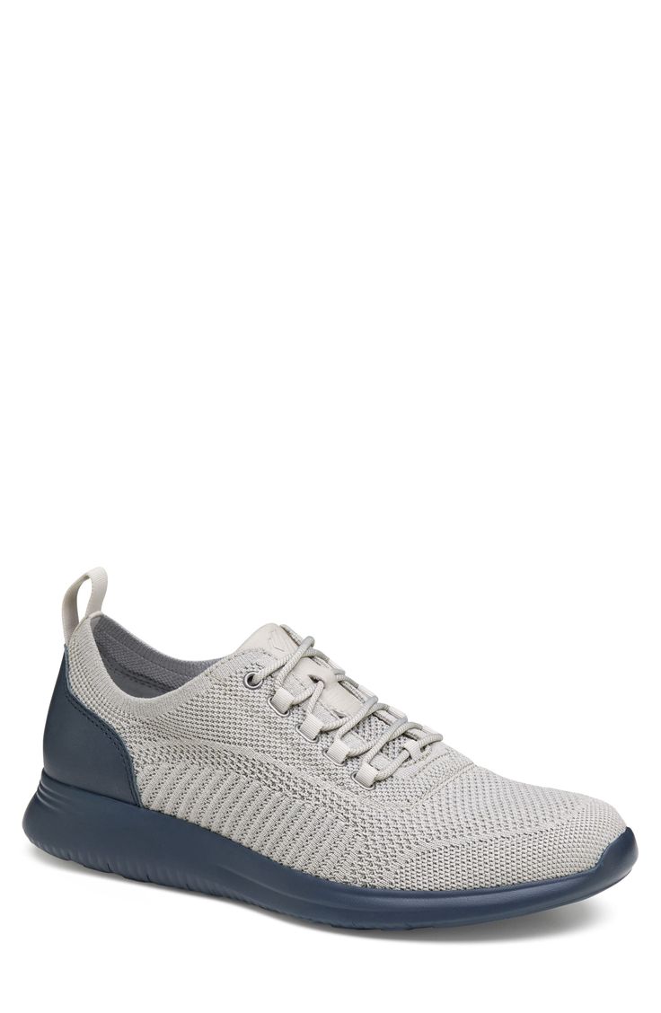 A sporty knit build means a flexible feel in a modern sneaker with Smart Degree Technology® for breathable comfort. Lace-up style Removable insole Textile upper and lining/rubber sole Imported Knit Sneakers, Johnston Murphy, Sneaker Men, Up Styles, Rubber Sole, Light Grey, Nordstrom, Lace Up, Technology