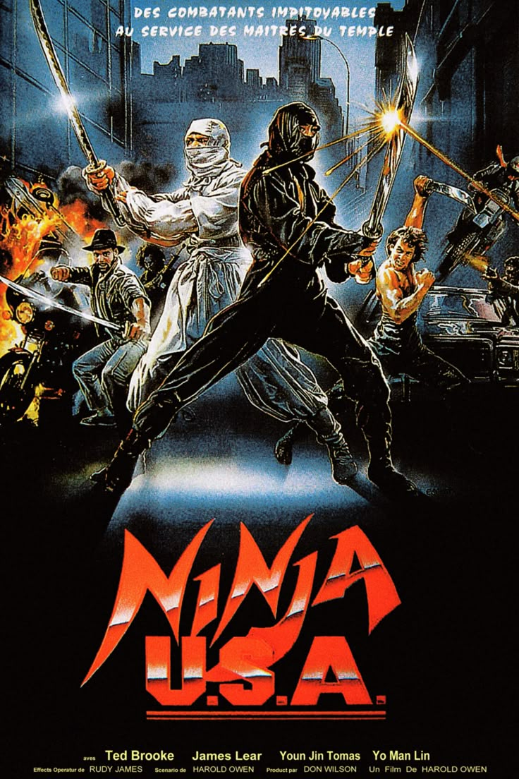 the movie poster for ninja usa