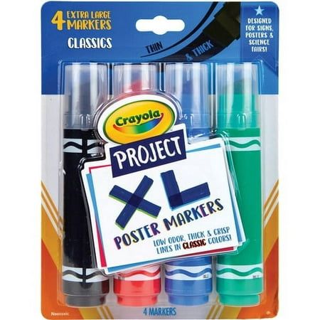 crayon project x - l poster markers, assorted colors and size options