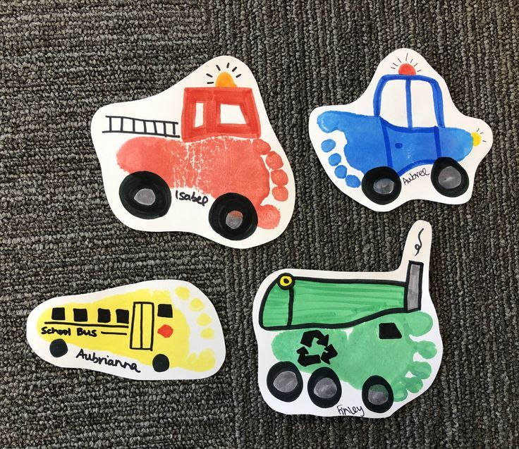 three magnets depicting different vehicles are shown