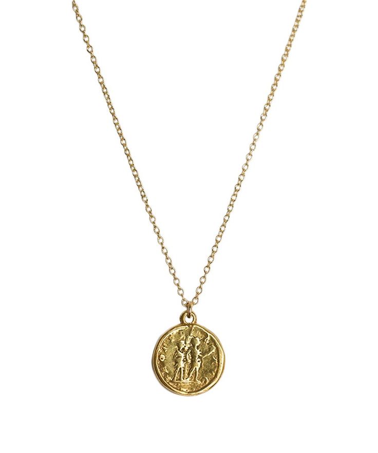 Adjustable Gold Medallion Charm Necklaces, Brass Medallion Charm Necklace With Vintage Charm, Gold Medallion Charm Necklace, Vintage Yellow Gold Tarnish Resistant Medallion Necklace, Vintage Yellow Gold Tarnish-resistant Medallion Necklace, Vintage Brass Medallion Charm Necklace, Brass Medallion Charm Necklace With Adjustable Chain, Adjustable Gold Coin Necklace, Nickel-free Yellow Gold Medallion Coin Necklace