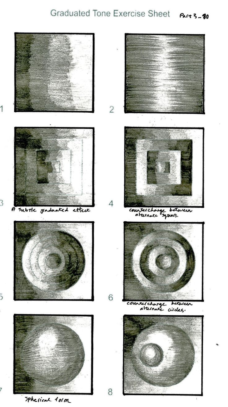 the instructions for how to draw an object in pencil and ink, with pictures of different shapes