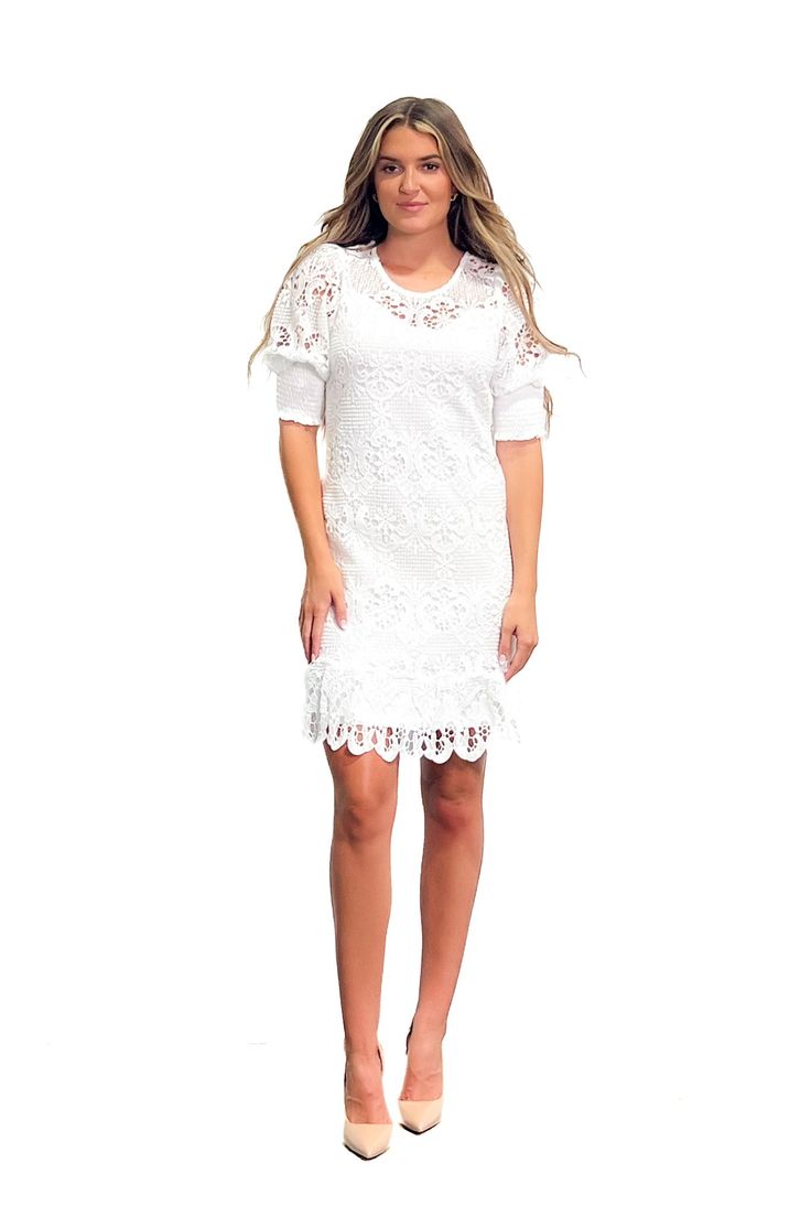 The Jezzi Lace Dress is a stunning piece, entirely covered in beautiful lace that exudes elegance and sophistication. Designed with a side zipper for a seamless fit, this dress offers both style and comfort. Perfect for special occasions, it’s a timeless choice that will make you feel effortlessly chic. Measurements (based on flat lay): Small: Chest: 18" Full Length: 35" Medium: Chest: 19" Full Length: 36" Large: Chest: 20" Full Length: 37" Fabric Content: 65% Polyester 35% Cotton Small Chest, Girls Night Out, Girls Night, Flat Lay, Make You Feel, Side Zipper, Lace Dress, Night Out, Full Length