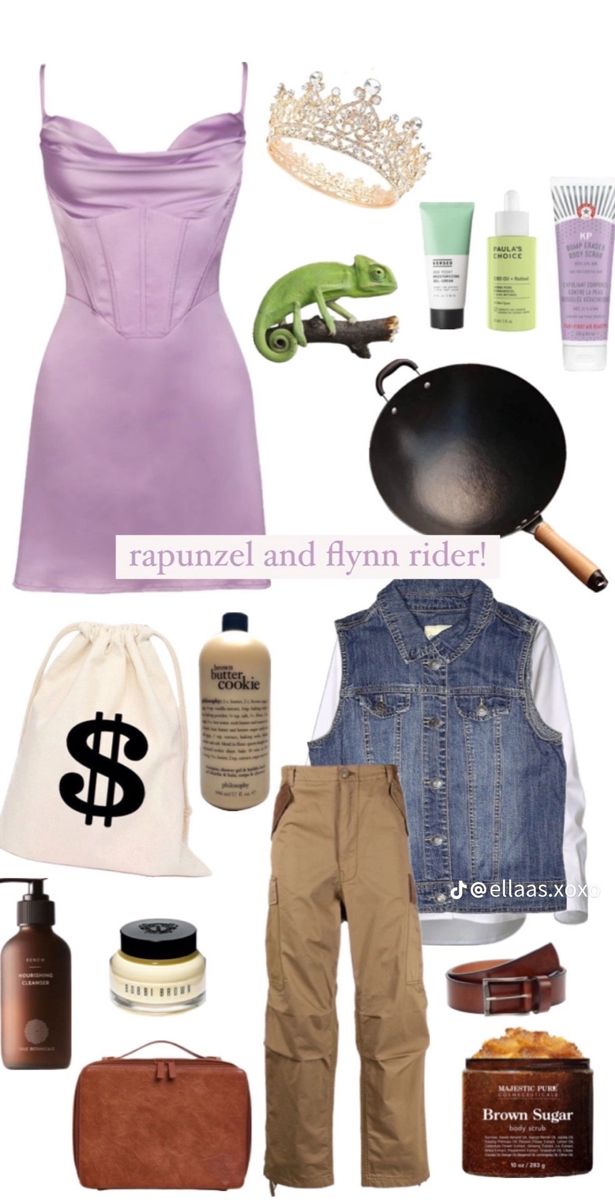 the contents of a woman's outfit including shoes, handbag and other items