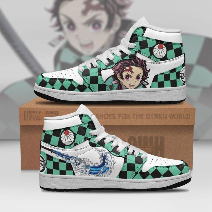 Tanjiro Kamado Sneakers Custom Anime Shoes Lightweight construction with breathable mesh fabric provides a comfortable and flawless fit. Anime Sneakers, Great Anniversary Gifts, Anime Shoes, Tanjiro Kamado, Anime Gifts, Trendy Sneakers, Kimetsu No Yaiba, الرسومات اللطيفة, Slayer Anime