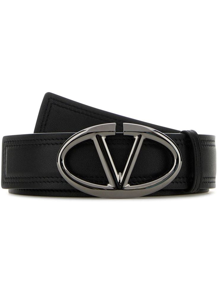 black calf leather tonal stitching VLogo Signature buckle fastening punched holes straight tips adjustable fit Valentino Belt, Jimmy Choo Bag, Mens Designer Shoes, Versace Belt, Buckle Belt, Luxury Accessories, Tory Burch Shoes, Valentino Garavani, Fashion Watches