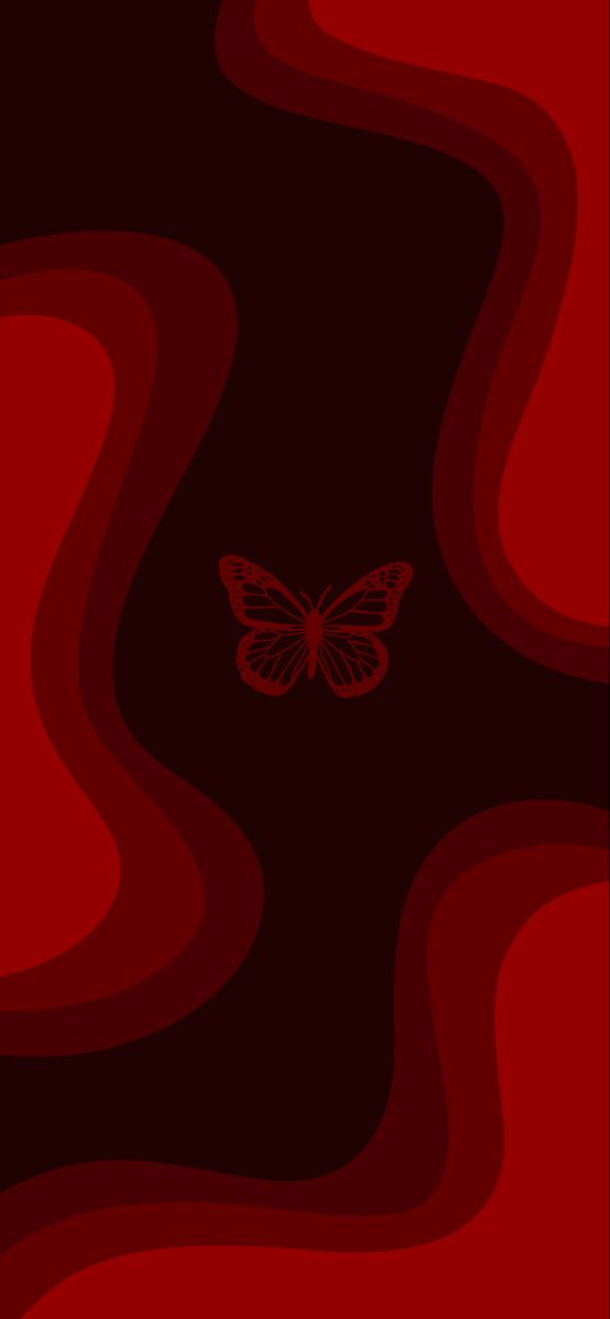 a red and black background with a butterfly on the top of it's wings