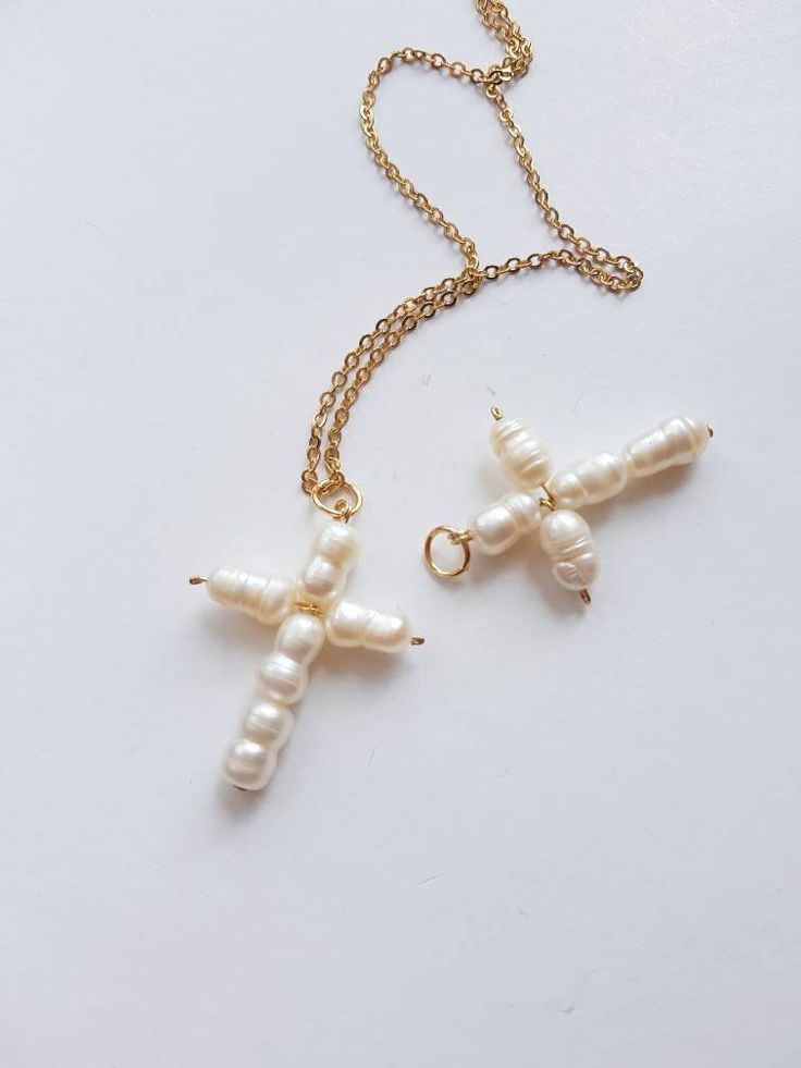 Pearl Cross Necklace, Greek Cross Pendant, Modern Religious Jewelry, Beaded Pearl Cross, Large Ivory Pendant with Natural Pearls, Bold Cross White Cross Pendant Necklace With Pearl Drop, White Cross Necklace With Pearl Drop, Cross-shaped Pearl Pendant Necklace, Pearl Necklace With Cross Pearl Pendant, Pearl Cross Necklace With Pearl Drop As Gift, White Cross Pearl Pendant Necklace, Pearl Drop Cross Necklace, White Cross-shaped Pearl Pendant Necklace, White Pearl Cross Pendant Necklace