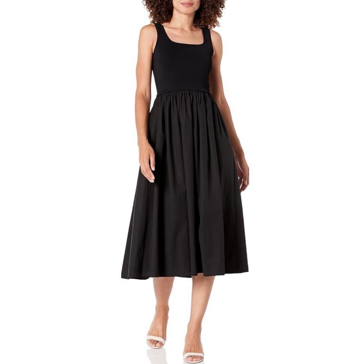 Theory Sleeveless Volume Dress. Nwt. Size Xs (P) Color- Black. Retail- $475 Length- 47” Armpit-Armpit Laying Flat- 13” Waist (Laying Flat On 1 Side)- 12” Flattering Fit And Flare Sleeveless Midi Dress, Sleeveless Fit And Flare Midi Dress For Daywear, Fit And Flare Sleeveless Midi Dress For Daywear, Chic Black Sleeveless Cotton Dress, Black Sleeveless Dress For Daywear, Elegant Black Cotton Maxi Dress, Sleeveless Fit And Flare Midi Dress For Work, Sleeveless Cotton Evening Dress, Black Sleeveless Dress With Flattering Silhouette For Summer