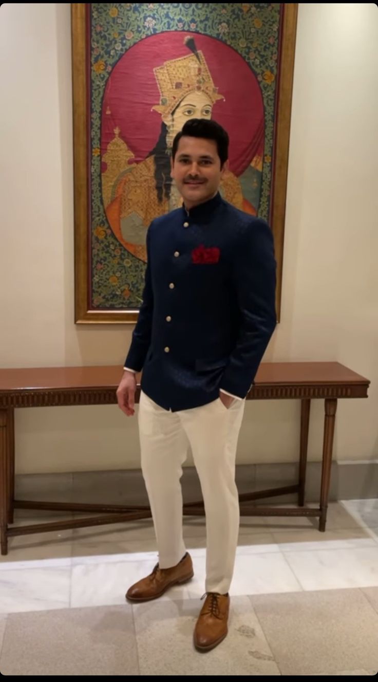 Rajputi Mens Wear, Jodhpuri Safa For Men, Open Jodhpuri Suits For Men, Bandgala For Men, Kurta With Jodhpuri Jacket, Indo Western Outfits For Men Latest, Rajasthani Jodhpuri Suit, Open Jodhpuri, Blue Velvet Coat