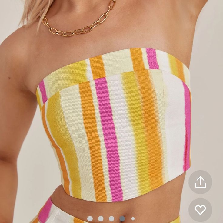 Never Worn, Not Eligible For Return. Still Has Tag Attached, Perfect Condition. Super Cute For The Summer. #Summer #Beach #Party Summer Tube Top With Built-in Bra For Day Out, Summer Multicolor Crop Top With Built-in Bra, Trendy Pink Summer Tube Top, Summer Bandeau Tube Top For Brunch, Multicolor Tube Top For Summer Vacation, Pink Summer Crop Tube Top, Pink Cropped Tube Top For Summer, Pink Crop Tube Top For Summer, Pink Crop Top Tube Top For Summer