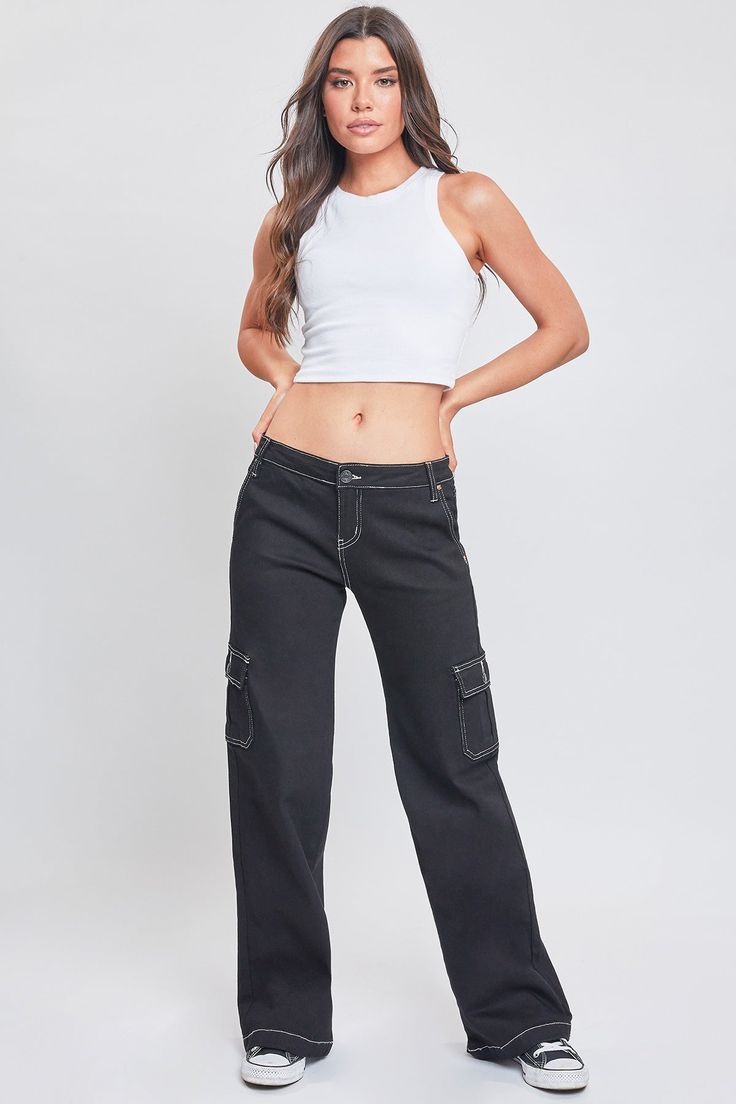 Skater Pants, Ymi Jeans, Skater Jeans, Ecru Color, Black 13, Cute Style, Women Cargos, Low Waist, Denim Pant