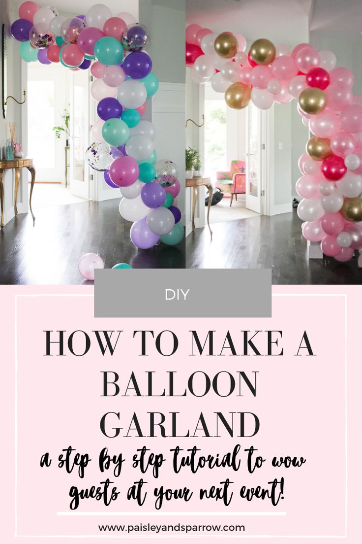 how to make a balloon garland at home