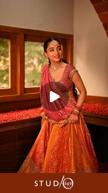 STUDIO 149 - Luxury Bridal & Occasion Wear on Instagram: "Revisiting heritage and craftsmanship with an exquisite brocade lehenga paired with a hand embroidered blouse in pink and elegantly draped bandhani dupatta. This ensemble is truly a testament to timeless elegance and tradition.

Featuring @vishakhadhiman_ 

Makeover @salomirdiamond 
Hair @raisedbrowsbybhavani 
Jewelry @mspinkpantherjewel 

Shot by @irst_photography 
Video by @sathyaphotography3 

Outfit & Styling @studio149" Lehenga Draping Styles, Studio 149, Bandhani Lehenga, Brocade Lehenga, Bandhani Dupatta, Hand Embroidered Blouse, Outfit Styling, Luxury Bridal, Wedding Outfits