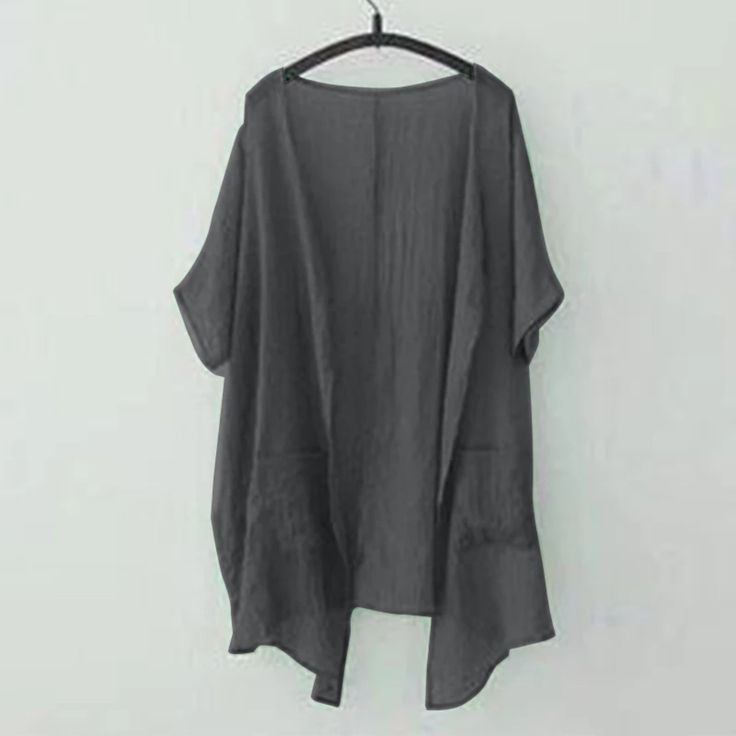 Gender: Women Material: COTTON Material: Polyester Clothing Length: REGULAR Style: Casual Fabric Type: Broadcloth Sleeve Length(cm): Short Decoration: NONE Pattern Type: Solid Collar: V-Neck Sleeve Style: REGULAR Model Number: Women Cardigan Gray Long Sleeve Summer Cardigan, Summer Gray Long Sleeve Cardigan, Casual Open Front Tops For Layering, Spring Open Front Top With Pockets, Solid Color Cotton Cardigan, Summer Open Front Cardigan With Pockets, Relaxed Fit Short Sleeve Fall Cardigan, Relaxed Fit Short Sleeve Cardigan For Fall, Casual Short Sleeve Cardigan For Fall