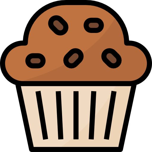 a muffin with chocolate chips on top