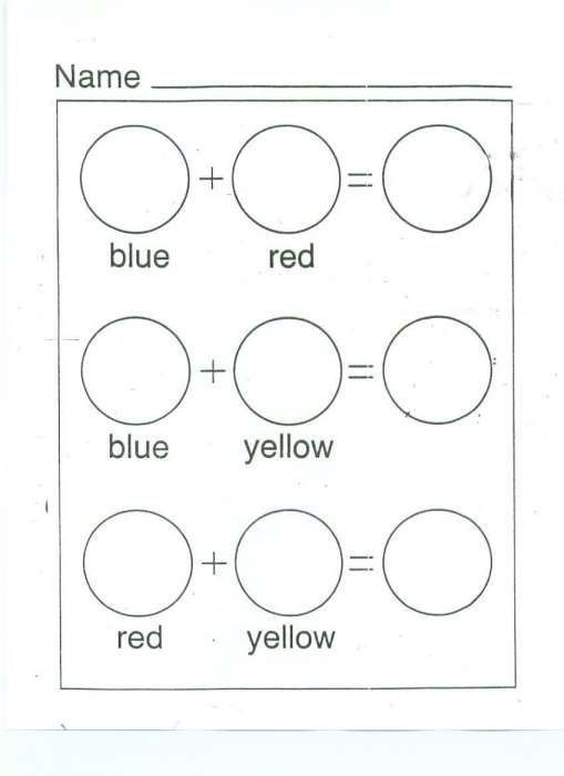 the worksheet is filled with different colors and shapes