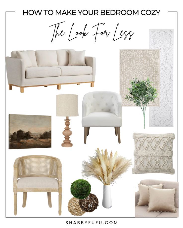 the look for less with white furniture and accessories