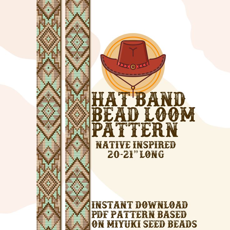 the hat band loom pattern native inspired 20 - 21 long