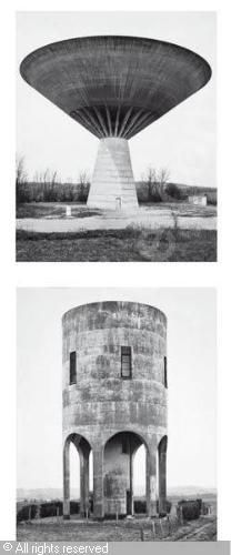 two photographs of the same structure in black and white, one has a large object on it's side