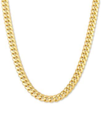 Men's Miami Cuban Link 22" Chain Necklace in 10k Gold Silicone Necklace, Cuban Link Necklace, Miami Cuban Link Chain, Miami Cuban Link, Cuban Link Chain Necklaces, Miami Cuban, Cuban Link Chain, Knot Necklace, Cuban Link