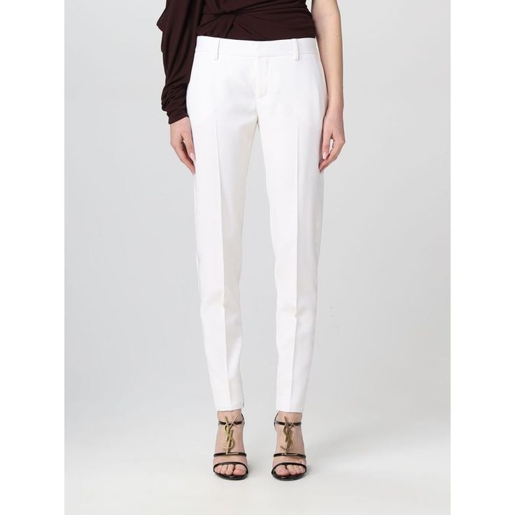 Spring/Summer 2023 Saint Laurent Pants Woman White Size Type: It Sku: Gig-516111y513w ~ 9935 Welcome To The Official Luosophy Poshmark Closet! Luosophy Is A Luxury Brand Reselling Company Founded In San Diego, Ca From 2016. All Our Products Are Imported From Italy And Sold In The Usa. We Do Our Best To Provide High Fashion, Luxury Items At Affordable Prices. We Guarantee All Our Products Are 100% Authentic. Shop With Us And You Will Forget About Shopping At Department Or Brand Name Stores. Our P Ankle-length Elastane Dress Pants For Summer, Summer Ankle-length Elastane Dress Pants, White Slim Fit Pants With Straight Hem, Fitted Elastane Dress Pants For Summer, Classic Spring Elastane Pants, Classic Elastane Pants For Spring, White Slim Fit Trousers, White Slim Fit Straight Pants, Chic White Slim Fit Bottoms