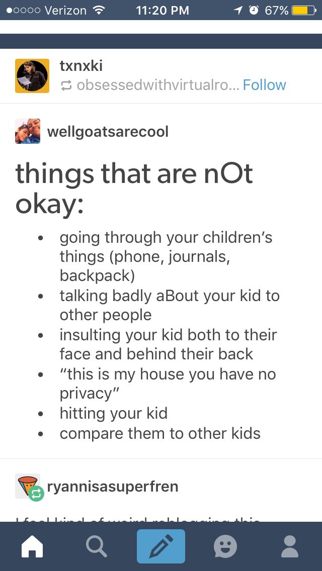 an iphone screen with the text'things that are not okay '