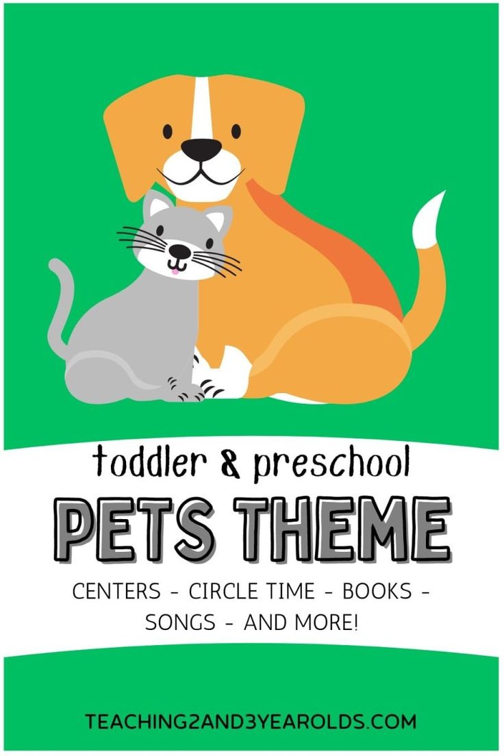 a book cover for toddler and preschool pets theme